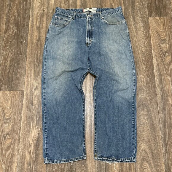 VTG Levi's 559 Jeans Men's 40x30 Medium Wash Relaxed Straight Distressed Y2K 00s - Picture 1 of 12